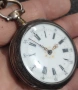 Сребърен джобен часовник , снимка 6