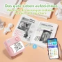 DOLEWA LX-D3 Мини преносим термопринтер с 8 ролки стикери, съвместим с iOS и Android, розов, снимка 5