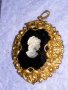 СТАРИННА ПОЗЛАТЕНА БРОНЗОВА КАМЕЯ ВИКТОРИАНСКИ СТИЛ ЮВЕЛИРНА РЪЧНА ИЗРАБОТКА РЕТРО БИЖУ 36462, снимка 16