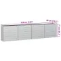 vidaXL Повдигната градинска леха, 320x40x77 см, стомана, сребриста, снимка 7