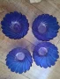 Синьо стъкло 4 бр. купучки, снимка 1