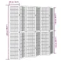 vidaXL Разделител за стая, 6 панела, бял, дърво пауловния масив, снимка 8