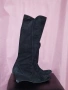 Черни велурени ботуши номер 44 високи 50 см , снимка 9
