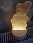 Холограмна 3D LED лампа Мече ,USB, снимка 11