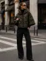 Дамско капитонирано яке 259 – Olive Green, снимка 1