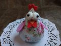 Нежна сладка текстилна кокошка Ръчна Изработка  Пиле Малък Великденски Подарък Декорация , снимка 7