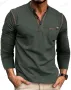Мъжка тениска с дълъг ръкав Henley, 6цвята , снимка 7