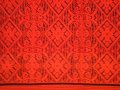Червена  тъкана покривка килим памучни конци, снимка 11