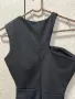 Черна рокля с подплънки и една презрамка- S размер, снимка 4