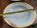 Стар български порцелан чинии с златен кант , снимка 9