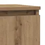 vidaXL Бюфет с чекмеджета, дъб артизан, 71x35x84 см, инженерно дърво, снимка 10