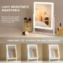 FENCHILIN LED козметично огледало Vanity Mirror с осветление, димер и 10x увеличение 25x30, снимка 3