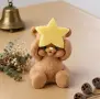 3D мече държи звезда силиконов молд форма свещи гипс сапун смола фондан декорация торта , снимка 1
