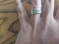 Сребърен пръстен халка (100), снимка 2