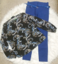 СТРАХОТНА риза/блуза в синьо-кафяв пейсли принт, снимка 1