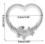  Сърце рамка с цветя фунийка силиконов молд форма фондан декор украса, снимка 2