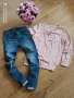 H&M Нови еластични дамски дънки и риза, снимка 1 - Дънки - 44575488