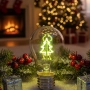 Коледна LED декоративна крушка с фигура – Елха / Love – Топъл празничен акцент за дома и подарък, снимка 5