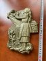 ПАНО ФИГУРА ПЛАСТИКА СКУЛПТУРА МЕТАЛ ОТ СОЦА РЕЛЕФ МАСИВ-1600 ГР., снимка 2