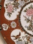 Красива японска чиния,украсена с цветя,птици и златни акценти -21 см, снимка 3