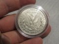 Рядък сребърен долар, морган долар, MORGAN DOLLAR, ONE  DOLLAR - 1921 г сребро, снимка 6