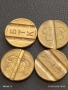 Четири жетона токен стари редки БТК за КОЛЕКЦИЯ ДЕКОРАЦИЯ 18751, снимка 2