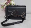 Черна чанта/реплика Karl Lagerfeld Br202, снимка 1 - Чанти - 34595245