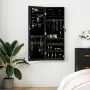 vidaXL Огледален шкаф за бижута, стенен монтаж, черен, 37,5x10x106 см, снимка 2