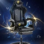 Ергономичен геймърски стол с поставка за крака, масажна функция,2 възглавници-шийна и лумбална 89.90, снимка 3
