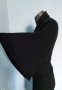 Ефектна черна рокля тип туника с прилеп ръкав "Object" / вълна / унисайз, снимка 5