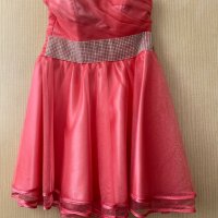 Прасковена бална рокля, размер s, xs, снимка 1 - Рокли - 35840966