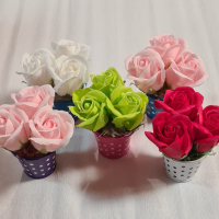 Ароматни сапунени рози в метална кофичка, снимка 4 - Декорация за дома - 44766914