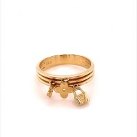 Златен дамски пръстен Louis Vuitton 3,61гр. размер:56 14кр. проба:585 модел:16933-6, снимка 1 - Пръстени - 41461272