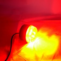 Мини ЛЕД LED маяк блиц буркан аварийна лампа ЧЕРВЕНА СВЕТЛИНА 10-30V, снимка 3 - Аксесоари и консумативи - 42505940