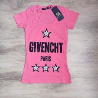 Тениска Givenchy в бяло/черно/розово/жълто, снимка 3 - Тениски - 31334497