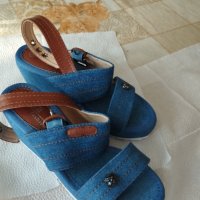 Продавам дамски сандали от дънкова материя, снимка 4 - Сандали - 41848167
