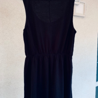 Черна къса памучна рокля или потник, снимка 3 - Рокли - 36245883