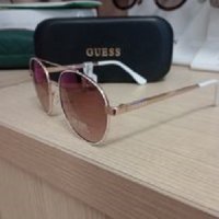 Кафяви слънчеви очила Guess Кръгли Бели рамки, снимка 4 - Слънчеви и диоптрични очила - 44201754