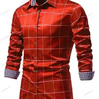 Мъжка елегантна риза с дълъг ръкав, 3цвята - 023, снимка 2 - Ризи - 41387543