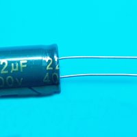 Високоволтов електролитен кондензатор 400V 22uF, снимка 1 - Друга електроника - 35761133