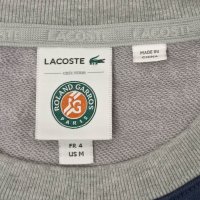 Lacoste Roland Garros Sweatshirt оригинално горнище M памучен суичър, снимка 3 - Суичъри - 39778329