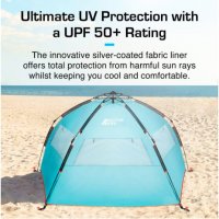 Active Era Луксозна плажна палатка за 3-4 души UV50+ защитна, снимка 11 - Палатки - 40157343