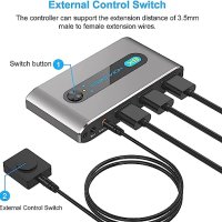 Нов 8K 2 в 1 HDMI превключвател Ръчен селектор за  PS5, PS4, Nintendo Switch, снимка 4 - Друга електроника - 41959059