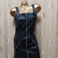Н&М М Черна кожена рокля/ сукман/ , снимка 7 - Рокли - 38868973