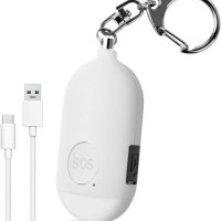 Лична аларма на Evershop 130dB USB акумулаторна, снимка 1 - Друга електроника - 44456774