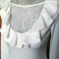 Разкошна бяла рокля 🍀❤XS,S,M❤🍀арт.4056, снимка 1 - Рокли - 35864242