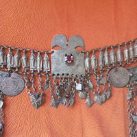 Стар женски сребърен накит трепка прочелник-уникат , снимка 5 - Антикварни и старинни предмети - 42511564