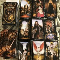 Таро карти: Steampunk Tarot & Edgar Allan Poe Tarot & Villains Tarot, снимка 4 - Карти за игра - 34296517