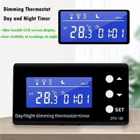Нов Дигитален термостат за затъмняване, дневен и нощен таймер за контрол температурата на влечуги, снимка 7 - Други животни - 41586260