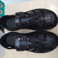 Мъжки кожени сандали черни-НАМАЛЕНИЕ, снимка 2 - Мъжки сандали - 41479076